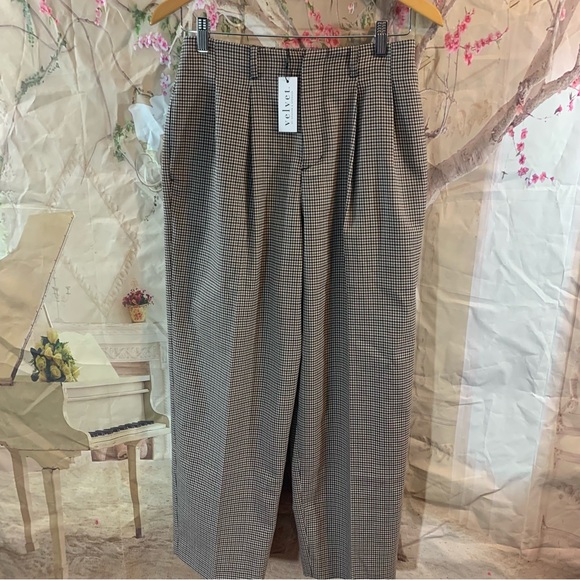 NEW Velvet by Graham & Spencer Plaid Trousers - Picture 5 of 11